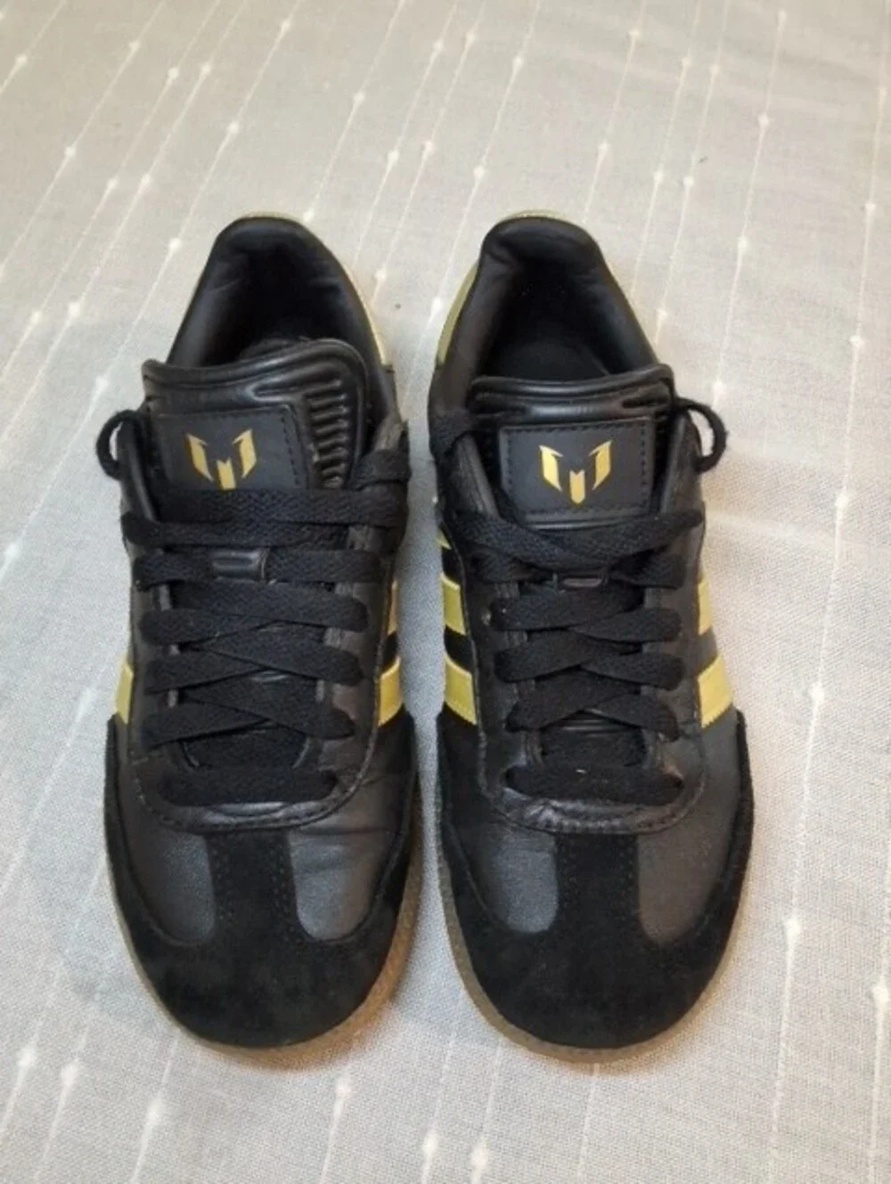 Adidas Samba Messi - Black Gold Kids Size 3